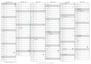 Exemple de calendrier